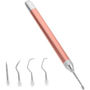 SEWACC Lighted Vinyl Weeding Tool DIY Craft Vinyl Weeding Kit with Pin Hook for Precision Crafting Unique Lettering Embossing Includes Needles for Engraving Projects