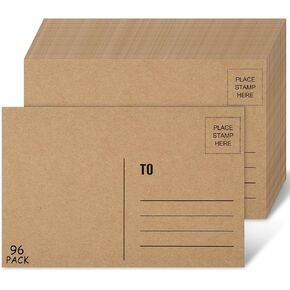 96PCS Blank Postcards for Mailing, 4 x 6 inches Post Cards for Mailing, 300 GSM White Cardstock Paper Mailable Printable Postcards Bulk for Birthday, Thank You, Business Postcards