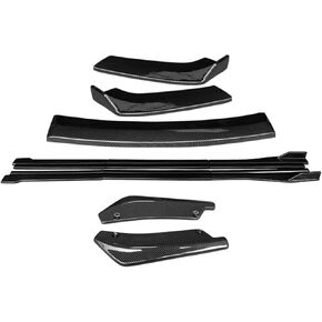 Spoiler Separator, Compatible with BMW X1 F48 20 2021 2022 Car Body Kit Front Bumper Splitters Lip Spoiler Side Skirts Extensions Rear Wrap Angle Carbon Look(Carbon Fiber)