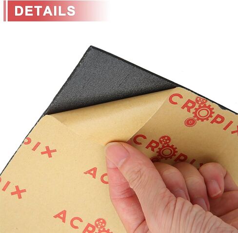 ACROPIX 157mil 4mm 55sqft Universal Sound Deadening Mat 15.7 "x13" مجموعة وسادة تخميد الحرارة الرغوية مع شريط رقائق معدنية وأداة تثبيت سوداء - حزمة من 39 in Saudi Arabia