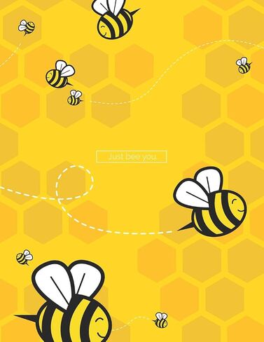 Just Bee You.: Pumblebee Buzz Buzz Notebook Journal - 110 صفحة - 8.5x11 - صفحات ذات حدود عريضة وبطولة بيضاء in Saudi Arabia