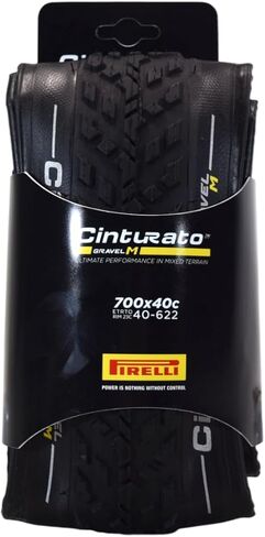 إطار دراجة Pirelli Cinturato Gravel M 40-622 (700 x 40c) - تصميم خاص بالحصى للأسطح المتنوعة - مركب SpeedGRIP لأداء فائق (إطار واحد) in Saudi Arabia