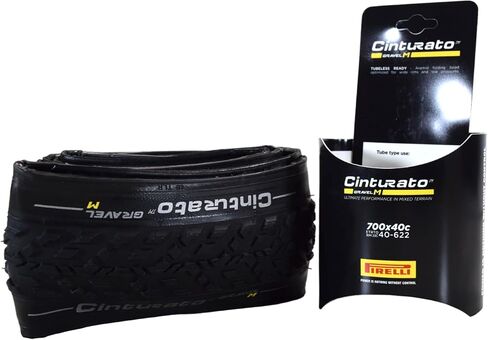 إطار دراجة Pirelli Cinturato Gravel M 40-622 (700 x 40c) - تصميم خاص بالحصى للأسطح المتنوعة - مركب SpeedGRIP لأداء فائق (إطار واحد) in Saudi Arabia