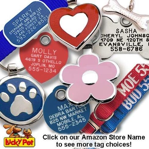 LuckyPet Paw Print Enamel Jewelry Pet ID Tag for Dogs and Cats, Personalized Engraving on The Back Side, Large (1 & 3/16 inches), Pink in Saudi Arabia
