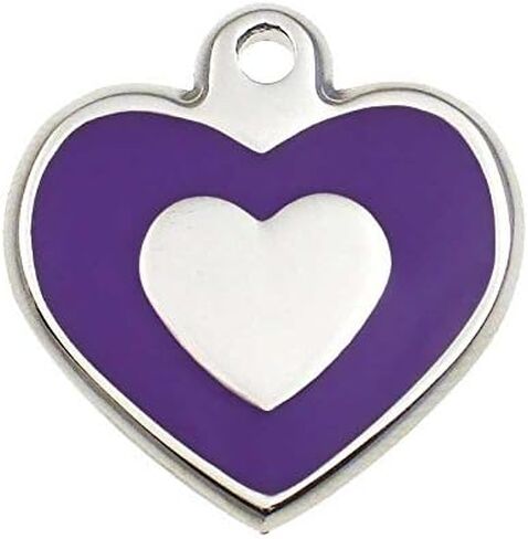 TACKYPET PET ID TAG - TALD VELANGET HEART Jewelry TAG- مخصص CAT و DOG ID العلامات. الحجم: صغير ، اللون: وردي in Kuwait