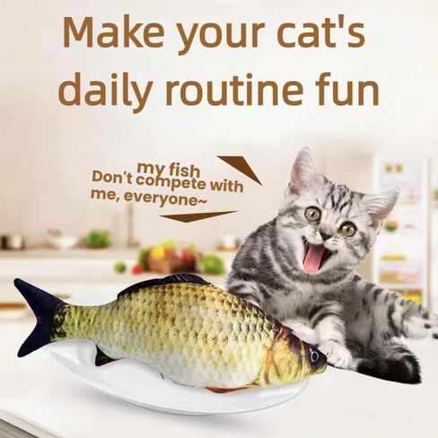 Catnip Toys 5 Pcs Set Crinkle Sound Catnip Fish, Soft and Durable, Stuffed with Natural Catnip Interactive Kitten Toy for Indoor Cat Exercise for Cats(Multi Colors) in Saudi Arabia