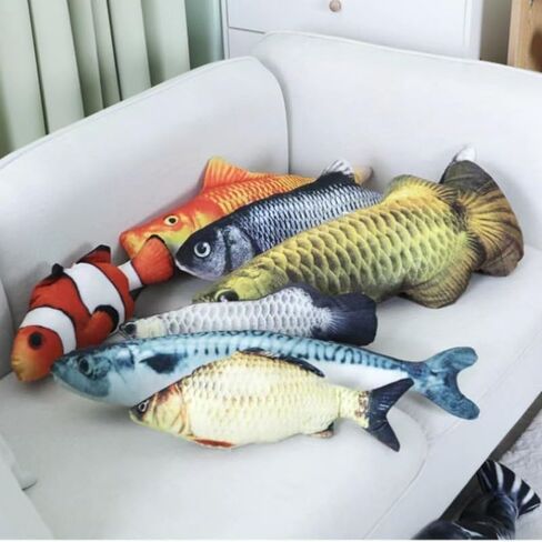 Catnip Toys 5 Pcs Set Crinkle Sound Catnip Fish, Soft and Durable, Stuffed with Natural Catnip Interactive Kitten Toy for Indoor Cat Exercise for Cats(Multi Colors) in Saudi Arabia