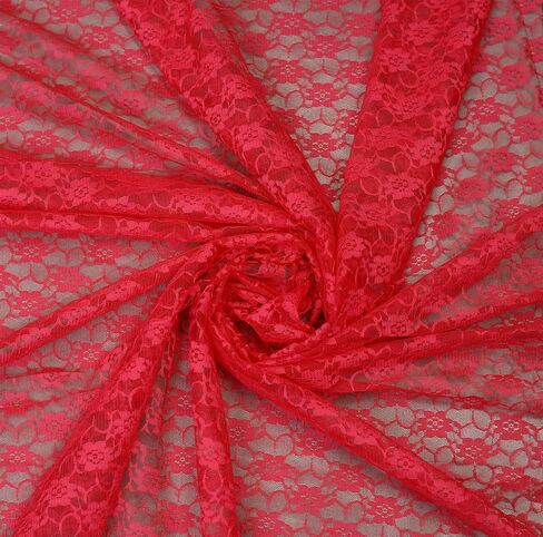 MDS Pack of 5 Yard Bridal Solid Raschel Lace Fabric, Vintage Lace Fabric Bolt for Wedding Dress,Fashion, Crafts, Decorations Lace Trim Fabric 55" Width- Eggplant in Saudi Arabia