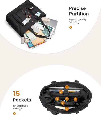 LOVEVOOK Laptop Tote Bag for Women Work, Teacher Tote Nurse Bags with Zipper for Travel, Daily, College in Saudi Arabia