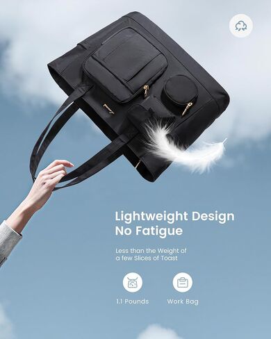 LOVEVOOK Laptop Tote Bag for Women Work, Teacher Tote Nurse Bags with Zipper for Travel, Daily, College in Saudi Arabia