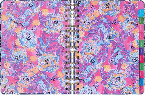 Lilly Pulitzer Large Monthly Planner August 2025 - December 2026, Monthly Agenda & Calendar, Stickers, Pockets, & Spiral Binding (Sapphire Pool Barefoot Beachcomber) in Saudi Arabia