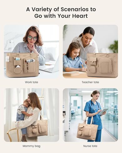 LoveVook Laptop Bag Bag for Women Work ، حقائب المعلمين حقائب ممرضة مع سحاب للسفر ، يوميًا ، الكلية in Saudi Arabia