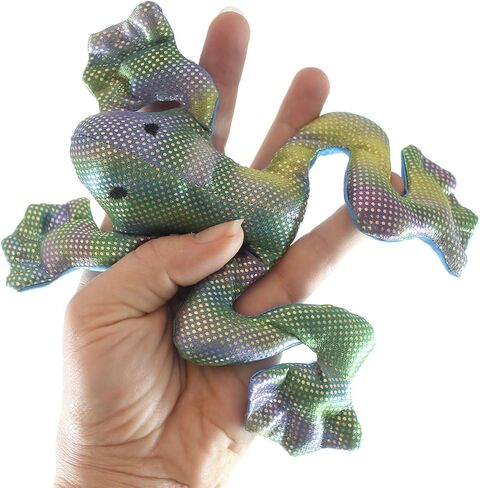 Set of 2 RANDOM COLOR - Frog Sand Filled Animal Toy - Heavy Weighted Sandbag Animal Plush Bean Bag Toss - Shimmering Sensory Toy ADHD Special Needs Soothing (2 Random Color Frogs) in Saudi Arabia