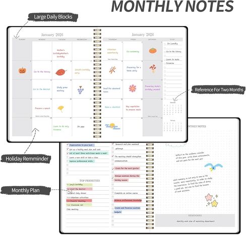 مخطط Kamoy الشهري 2025-2027 ، مخطط تقويم شهري مبسط ، جدول تنظيم للمدرسة ، المكتب ، العائلة ، 7.3 * 9.5 بوصة ، يوليو 2025 - يونيو 2027 - أخضر in Kuwait