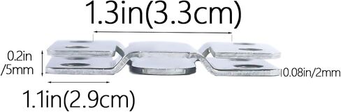 4 Pairs Stainless Steel Flush Mount Bracket Interlocking Headboard Hardware for Picture Hangers,Interlocking Heavy Duty Photo Frame Hook,Interlock Bracket Furniture Connector (Silver) in Saudi Arabia