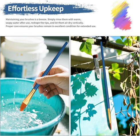 10 PCS Purple Purte Brushes مجموعة - فرش فنان شعر من النايلون للزيت واللوحة المائية والأكريليك - مثالية للقماش والروك والأظافر - هدية رائعة للفنانين in Kuwait