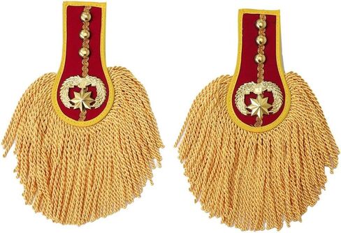 2pcs Golden Shoulder Badge Fashionable Tassel Epaulettes Shoulder Decoration with Iron Chains for Jackets Metal Punk Fringe in Kuwait
