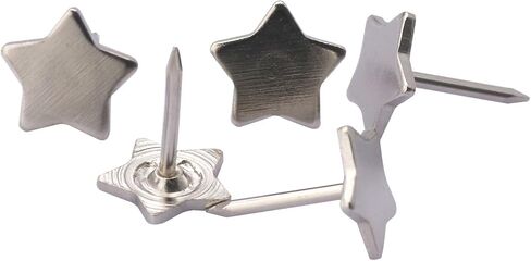 Push Pins Star Shape Cork Board Decoration Pins Message Drawing Pin Map Tacks,Pack of 100 (Silver), HH0168 in Saudi Arabia