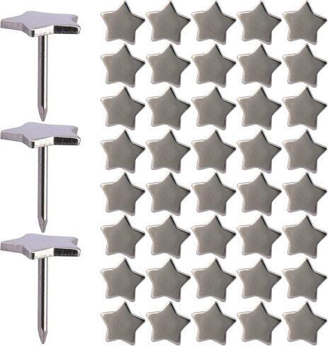 Push Pins Star Shape Cork Board Decoration Pins Message Drawing Pin Map Tacks,Pack of 100 (Silver), HH0168 in Saudi Arabia
