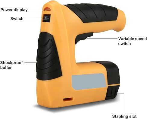 Oil-Free Pneumatic Staple Gun 4.2V/2000mAh Rechargeable Nail Gun Portable Straight Nail Gun Electric Nailer Staples Guns Woodworking Tools in Saudi Arabia