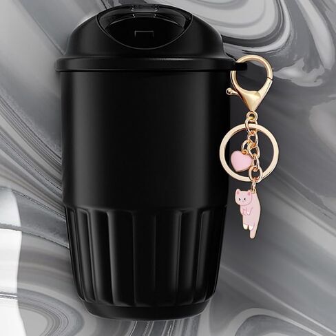 Cute Black Cat Keychain Fun Cartoon Kitten Cute Aesthetics Key Ring for Animal Cat Lovers Mother'S Day Gift Key Chain Girl Lady Birthday Anniversary Holiday Gift Back-To-School Pupil Gift in Saudi Arabia