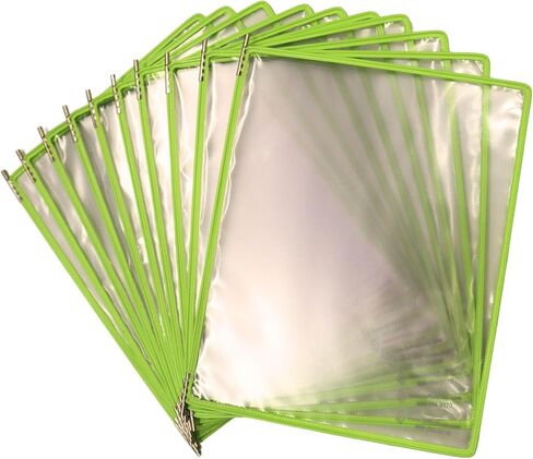 Tarifold DJOIS Pivoting Pockets for Wall or Desk Systems - Durable Anti-Glare Material - Letter-Size - 10 Pockets - 20 Sheet Capacity - Wire-Reinforced - Made in France - Assorted Colors in Saudi Arabia