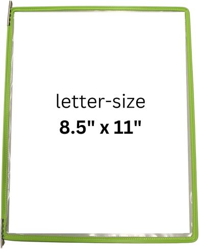 Tarifold DJOIS Pivoting Pockets for Wall or Desk Systems - Durable Anti-Glare Material - Letter-Size - 10 Pockets - 20 Sheet Capacity - Wire-Reinforced - Made in France - Assorted Colors in Saudi Arabia
