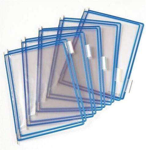 Tarifold DJOIS Pivoting Pockets for Wall or Desk Systems - Durable Anti-Glare Material - Letter-Size - 10 Pockets - 20 Sheet Capacity - Wire-Reinforced - Made in France - Assorted Colors in Saudi Arabia