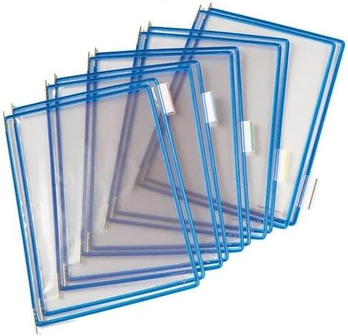 Tarifold DJOIS Pivoting Pockets for Wall or Desk Systems - Durable Anti-Glare Material - Letter-Size - 10 Pockets - 20 Sheet Capacity - Wire-Reinforced - Made in France - Assorted Colors in Saudi Arabia