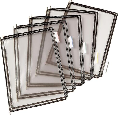 Tarifold DJOIS Pivoting Pockets for Wall or Desk Systems - Durable Anti-Glare Material - Letter-Size - 10 Pockets - 20 Sheet Capacity - Wire-Reinforced - Made in France - Assorted Colors in Saudi Arabia