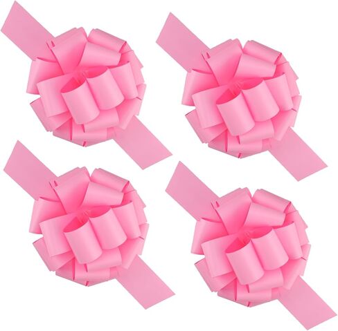 4 Pcs Giant Bows,12 Inches Big Gift Bow for appliances,Bikes,Table Decorations and Party Events (Pink) in Saudi Arabia