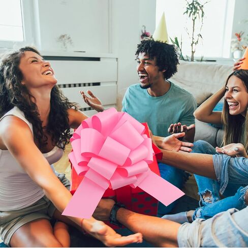 4 Pcs Giant Bows,12 Inches Big Gift Bow for appliances,Bikes,Table Decorations and Party Events (Pink) in Kuwait