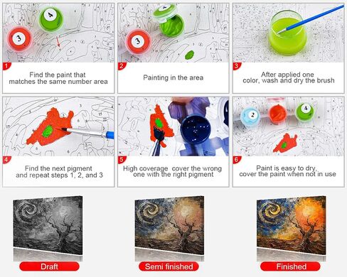 TUMOVO Colorful Paint by Numbers Kit for Adults Butterfly in Flower Meadow Paint by Number with Brushes and Pigment, Art Crafts DIY Oil Painting for Home Wall Decoration, 16x20 Inch in Saudi Arabia
