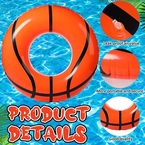 shinyrelief 2 PCS Footabll Baseball كرة القدم كرة السلة الرياضية قابلة للنفخ خاتم بركة عوام in Saudi Arabia