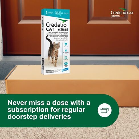 Credelio Cat Tick & Flea Prevention وعلاج Cats 4.1-17 رطل. | إمداد 1 شهر in Saudi Arabia