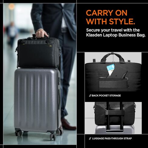 Spigen Klasden Proive Business Messenger Business Counter حقيبة مع حزام الأمتعة لـ MacBook Pro/Air Lenovo و HP والمزيد in Saudi Arabia