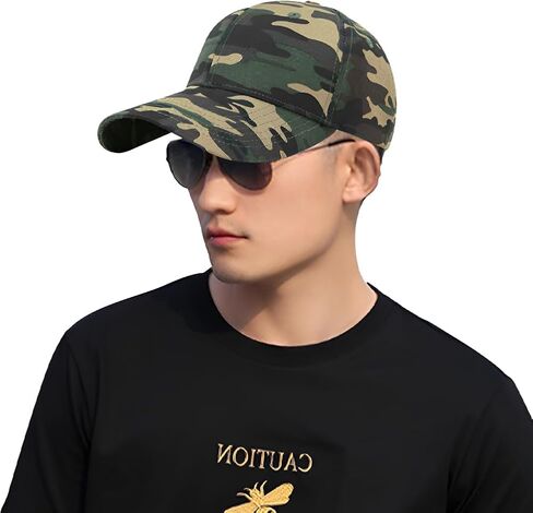 HKSICHENGKEJI Camo Camouflage Baseball Cap Army Military Tactical Operator Cap Adjustable Outdoor Sport Cap USA Flag Print in Saudi Arabia