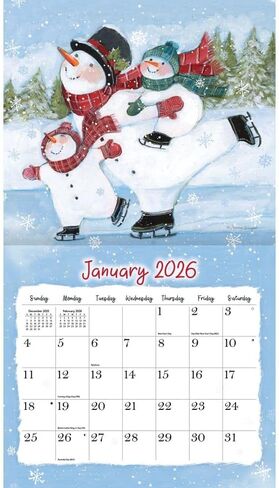 Lang Companies, Sam Snowman 2026 Wall Calendar by Susan Winget, 13.4'' X 12'', 12-Month Calendar with Stapled Binding in Kuwait