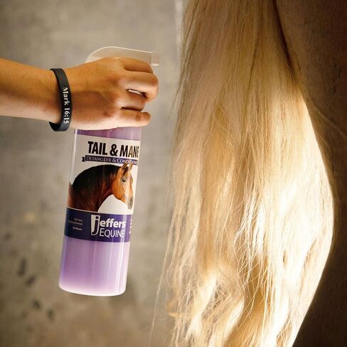 Jeffers Equine Tail & Mane Detangler & Depytorser للخيول ، جالون 1 - لينة ، لامعة وحريرية - يزيل العطر والتشابك ، والتحكم في تجعد ، وصيغة الحجم - صحية ، وخفيفة ونظيفة. in Saudi Arabia