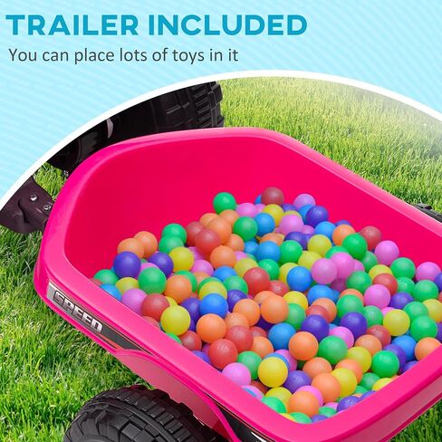 Aosom Kids ATV Quad Car with Back Trailer, 6V Electric Ride On Car with Forward Backward Function, Wear-Resistant Wheels, Ride on Toy for Toddlers Ages 18-36 Months, Green in Saudi Arabia