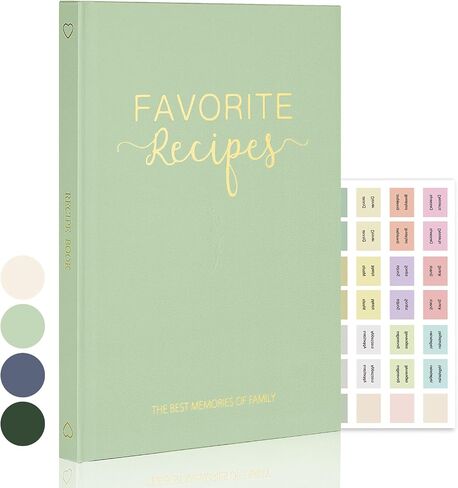 Blank Recipe Book to Write in Your Own Recipes, Hardcover Recipe Journal, 140+ Empty Family Recipe Book, Waterproof Recipe Notebook, Cream in Saudi Arabia