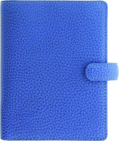 Filofax Finsbury Organizer, Pocket Size, Vista Blue - Traditional Grained Leather, Six Rings, Week-to-View Calendar Diary, Multilingual, 2025 (C029502-25) in Saudi Arabia