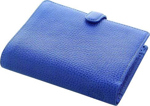 Filofax Finsbury Organizer, Pocket Size, Vista Blue - Traditional Grained Leather, Six Rings, Week-to-View Calendar Diary, Multilingual, 2025 (C029502-25) in Saudi Arabia