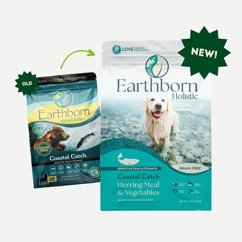 Earthborn Holistic Coastal Catch Dry Dog Food – with Herring Protein – Grain Free – Made in USA, 25 lb in Saudi Arabia