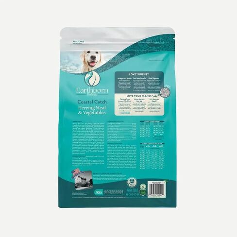 Earthborn Holistic Coastal Catch Dry Dog Food – with Herring Protein – Grain Free – Made in USA, 25 lb in Saudi Arabia