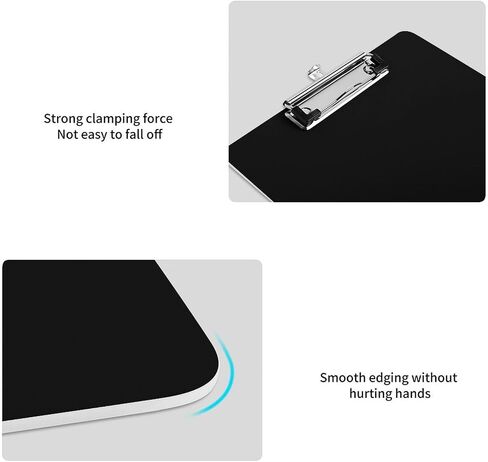 Personalize Clipboards with Picture Logo Words, Clip Board with Your Individual Design, Suitable Item for Kid, Friend, Student, Environmentally Friendly, PureBlack in Saudi Arabia