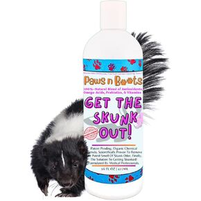 Skunk Odor Remover, #1 Most Effective & Safest Formula Available. Shampoo Guranteed to Get The Skunk Out! 100% Natural, Non-Toxic, Safe to Use on Dogs/Cats, Clothing, Furniture, Even You!