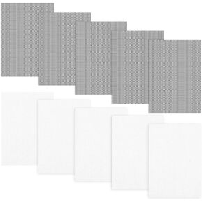 10 Pcs Fursuit Eyes Mesh 0.5 mm Printable Eye Net 11.8 x 7.87 Inch Breathable Eye Mesh Sheet for Furry Cosplay Props Fursuits Handicrafts Making (Black,White)