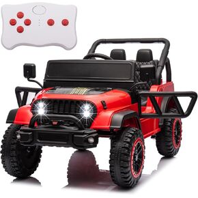 POSTACK 24V Ride On Car with Remote Control, 1 Seater 4WD Battery Powered Ride On UTV Toys for Toddlers Boys Girls, Off Road Electric Vehicle to Drive w/Bluetooth, LED Lights, EVA Wheels, Pink