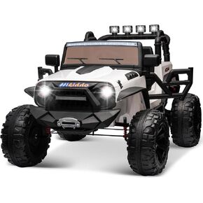 24V 9Ah Ride on Toy for Big Kids, 4WD 2 Seater Ride-on Truck Car Kids Electric Vehicle with Remote Control, 4x200W Motor - Black